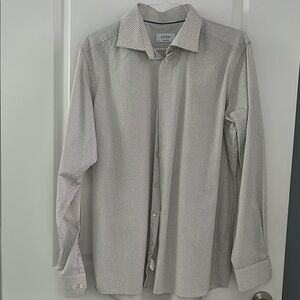 Eton Black and White Dress Shirt Classic Design